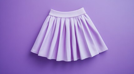 A simple cotton skirt set against a lavender background, highlighting casual and comfortable fashion.