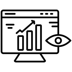 Monitoring Line Icon Style