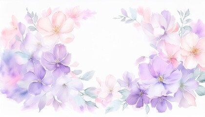 Fototapeta premium creative beautiful flowers frame isolated on a white background