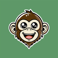 
Smiling Monkey head Animation Design