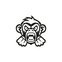Head monkey vector for logo and mascot