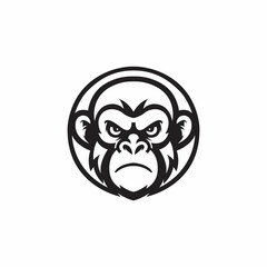 Head monkey vector for logo and mascot