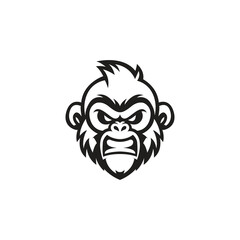 Head monkey vector for logo and mascot