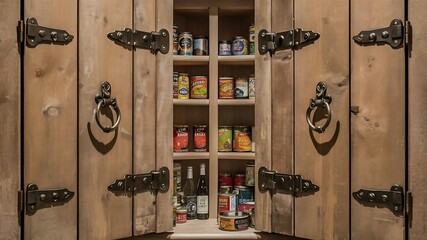 The pantry cabinet is a versatile storage unit designed for organizing food, kitchen essentials, and other items. It maximizes space with shelves, drawers, or doors, offering easy access and a tidy ki