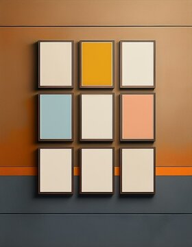 pr&eacute;sentation en cadre color&eacute;s pour fond graphique, graphisme affiche