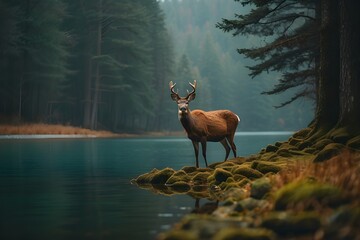 deer in the woods