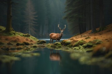 deer in the woods