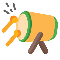  Bedug Icon, Flat style icon vector illustration, Suitable for website, mobile app, print, presentation, infographic and any other project.