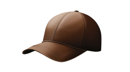 Brown cap on transparent background