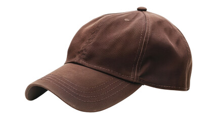 Brown cap on transparent background