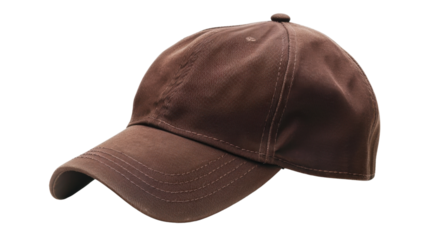 Brown cap on transparent background