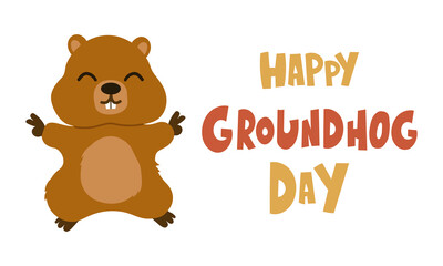 Flyers commemorating Groundhog Day or its associated events can use groundhog day vector graphics. design of flyers, celebratory materials.