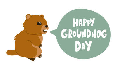Flyers commemorating Groundhog Day or its associated events can use groundhog day vector graphics. design of flyers, celebratory materials.
