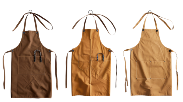 Brown Apron on transparent background