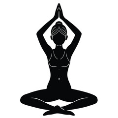 silhouette of a yoga person