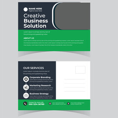 Corporate Postcard or Eddm postcard design template, Corporate Business Postcard Template Design, Simple and Clean Modern Minimal Postcard Template, Business Postcard Layout