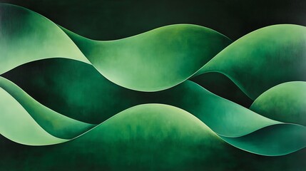 a green and black geometrical design