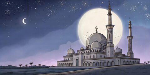 moon and mosque