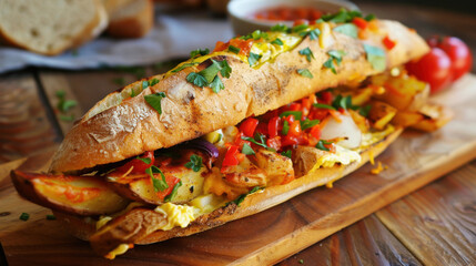 spanish potato omlette sandwich