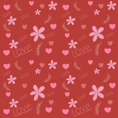 seamless pattern with hearts