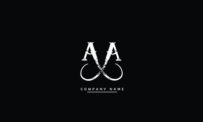 AA, AA Abstract Letters Logo Monogram