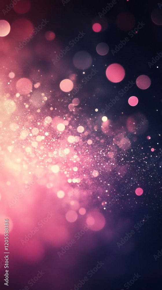 Poster Abstract background with glowing bokeh lights creating a festive and magical atmosphere, ideal for celebrations and holidays