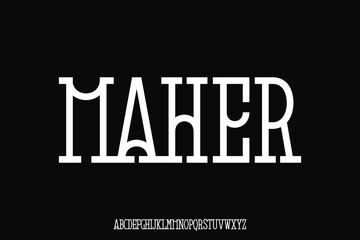 Display alphabet font vector design suitable for headline, poster, logo, magazine and many more