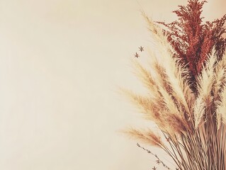 Obraz premium Dried Pampas Grass and Branches Decor