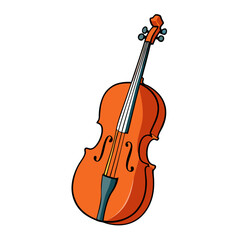 violin isolated on white