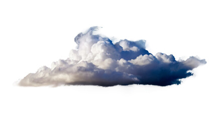 Big cloud isolated on transparent background.