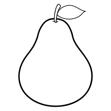 recommend clip art: Pear line art art vector