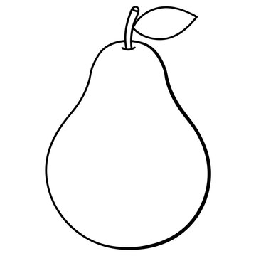 recommend clip art: Pear line art art vector