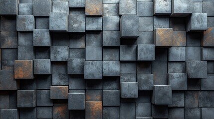 Abstract geometric tiles with textured surfaces
