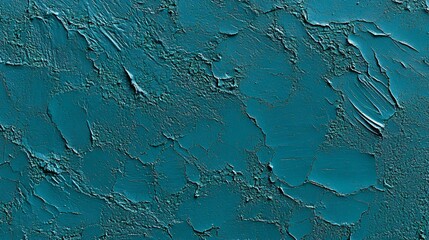 Fototapeta premium Abstract Teal Textured Wall Background, Cracked Plaster, Grunge Design