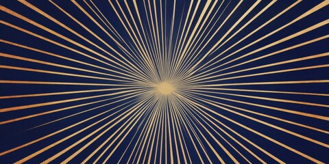 Obraz premium Golden radiating lines on dark background creating abstract sunburst pattern