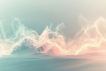 Obraz premium Swirling ethereal patterns create a mesmerizing abstract landscape at dawn