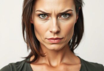 Fototapeta premium Portrait of a strong woman with determined expression