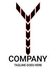 Capital Y letter logo design. Pro, gamer, aesthetic, simple, minimalist, sport logo design. Suitable for t-shirts and so on.