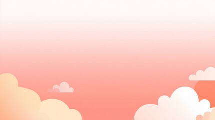 Fototapeta premium Pastel Pink Sunset Sky Background with Clouds