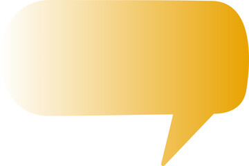 Speech bubbles with golden yellow gradient. The minimalistic design makes them ideal for modern infographics, presentations, or stock graphics representing communication, conversation, or messaging 