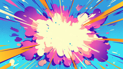 Bright abstract background in pop art comic style.

