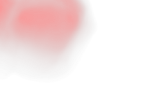 Abstract red blob on Transparent overlay background.