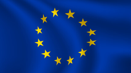 Waving flag Europe colorful picture