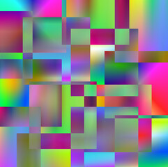 Abstract geometric shape design with colors gradient, Trendy background