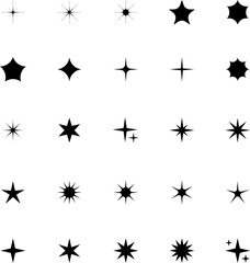 Fototapeta premium Forms of retro stars. Sunburst design elements. Red beams firework. Best for price tag, sale sticker, quality mark. Flat vector illustration