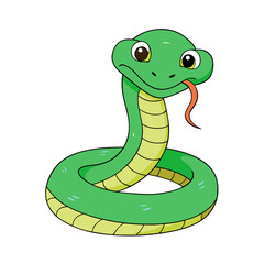 Fototapeta premium green snake vector illustration