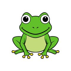 Fototapeta premium green frog isolated on white
