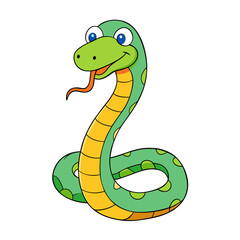 vector illustration of a cartoon snake