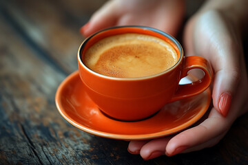 Obraz premium The morning cup of coffee is a favorite ritual for many to start the day. Coffee provides energy thanks to caffeine, improves focus, and helps with waking up. 
