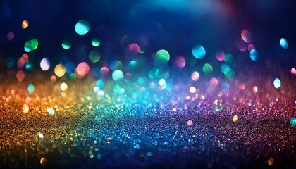 Fototapeta premium glitter on dark background Bokeh effect wallpaper graphic resource